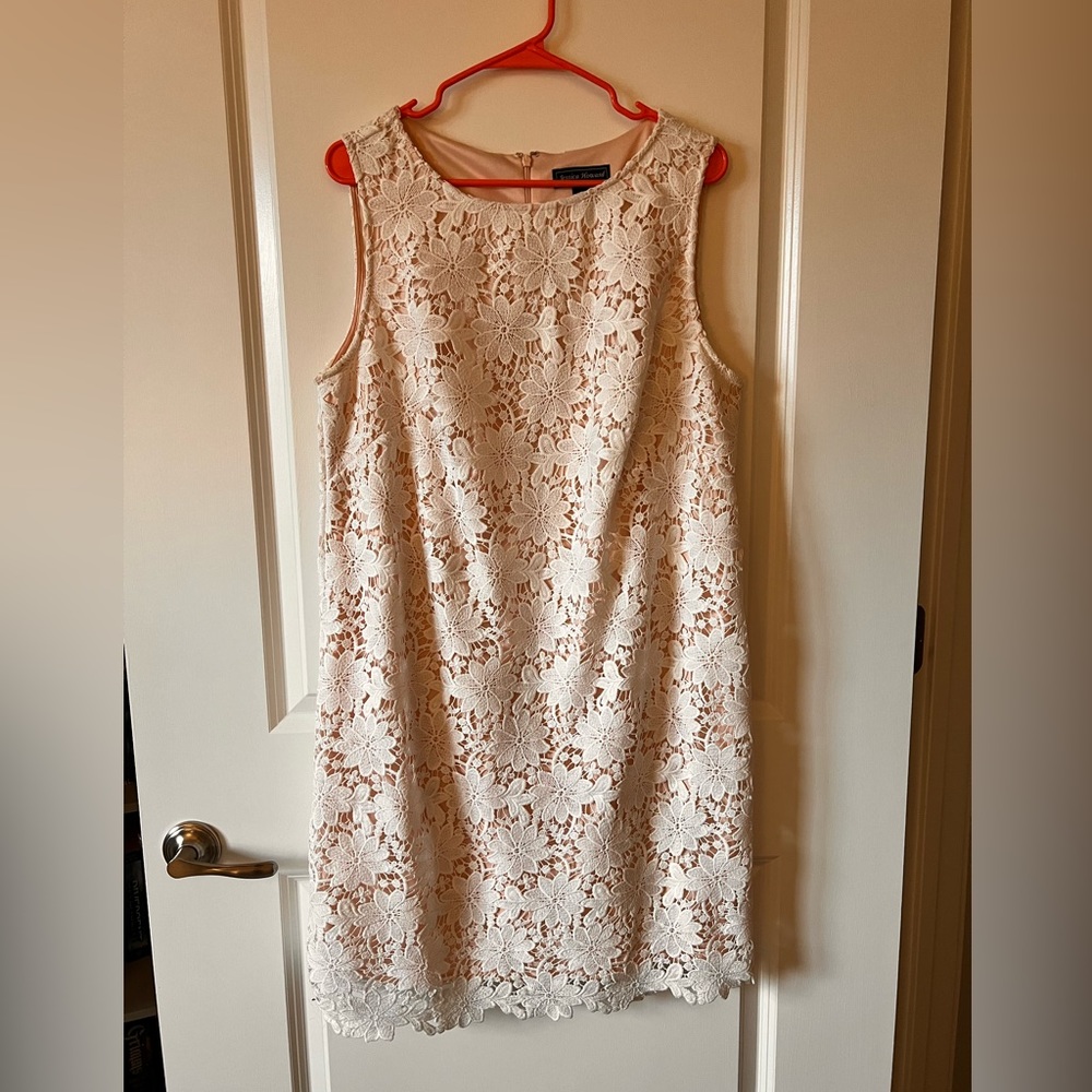 White Lace Sheath Dress